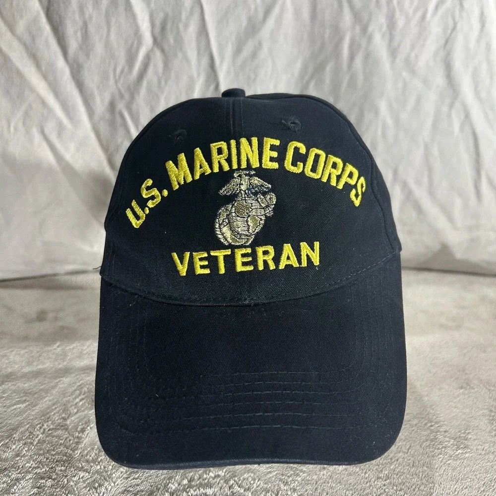 Rothco U.S. Marine Corps Veteran Baseball Cap – Black Adjustable Hat